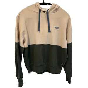 Vans Two-Tone Beige and Olive Pullover Hoodie